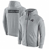 Men's Carolina Panthers Nike Gridiron Gray 2.0 Full-Zip Hoodie - Ash FengYun,baseball caps,new era cap wholesale,wholesale hats